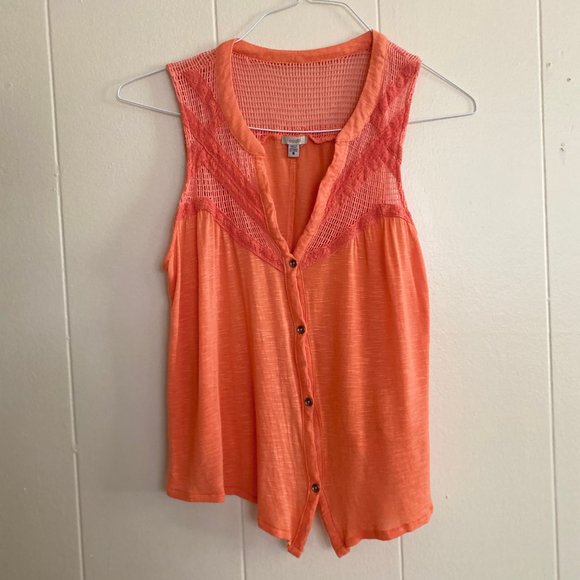 🍑 Urban Outfitters Ecote Salmon Sleeveless Tank - Picture 1 of 5
